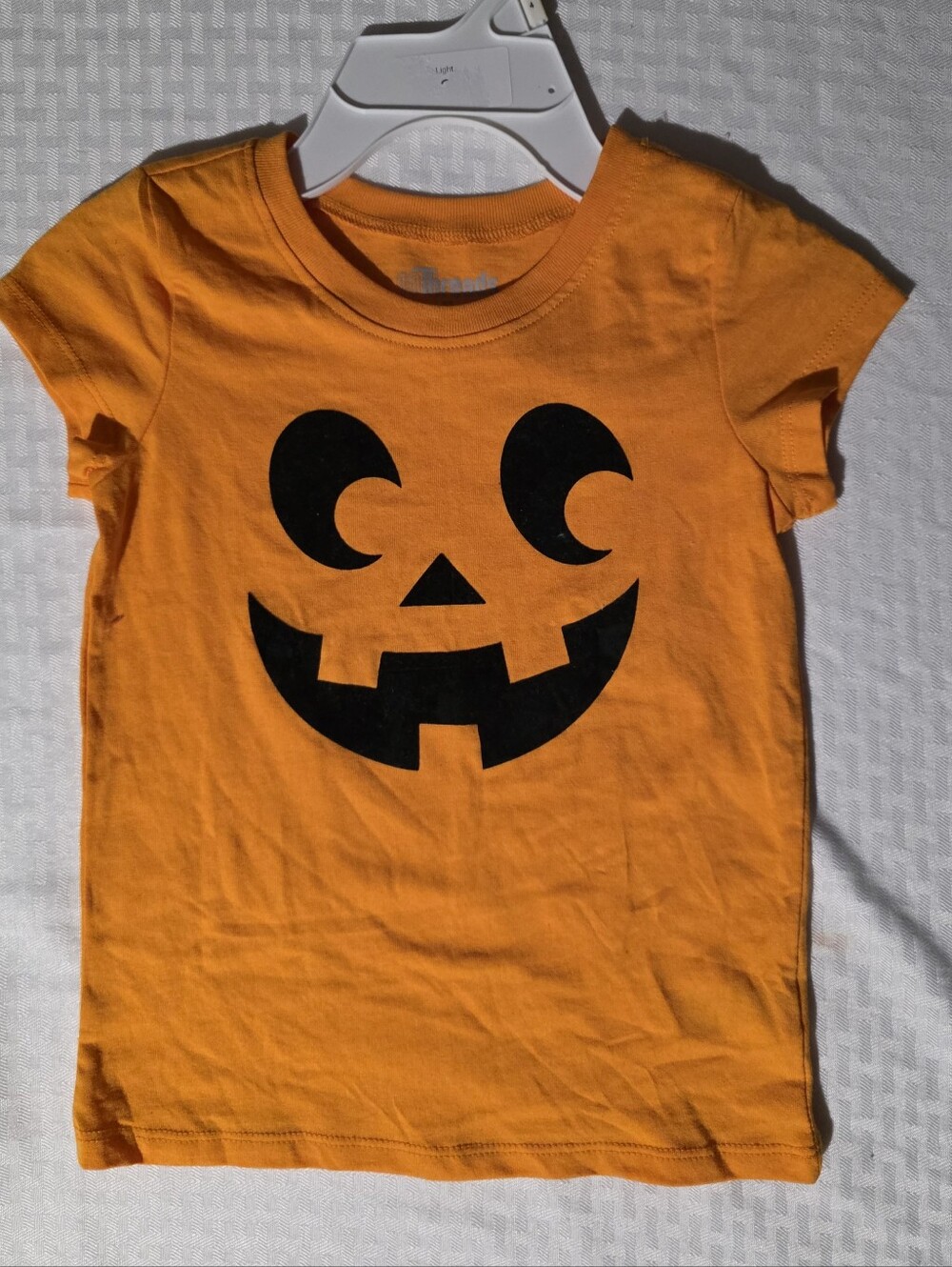 NWOT Orange Kids Pumpkin Face Tee
